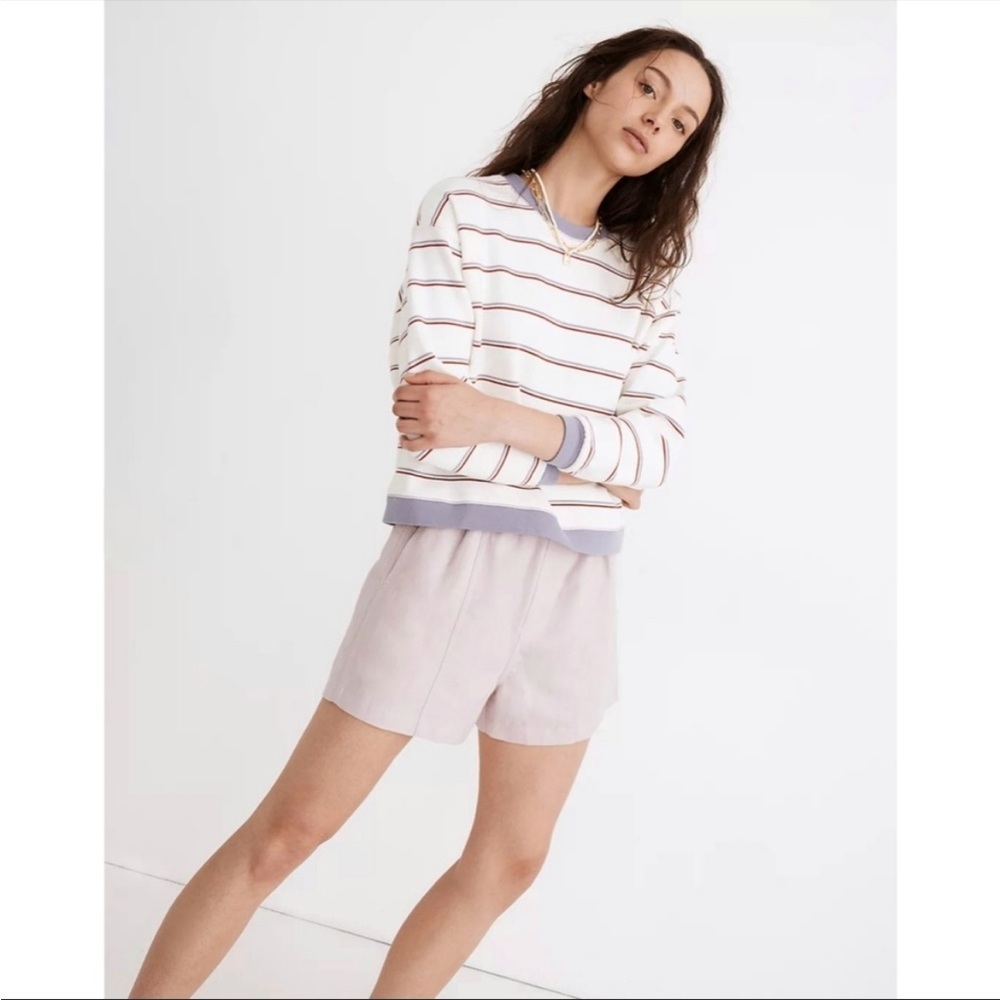 NWT Madewell | (Re)sourced Cotton Swing Sweatshirt in Stripe